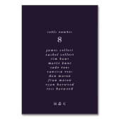 Moderne Paarse gewone bruiloft Kaart (Achterkant)