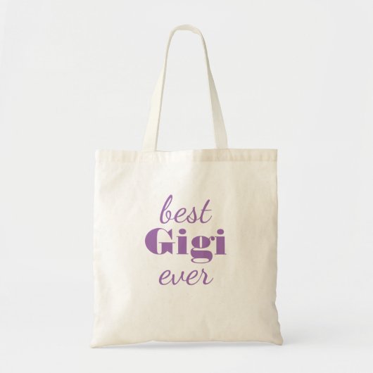 Moderne Paarse Gigi gepersonaliseerde aangepaste M Tote Bag (Voorkant)