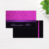Moderne Paarse Girly Glitter Elegant Roze Bruiloft Visitekaartje (Bureau)