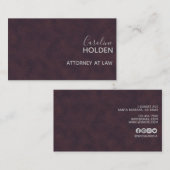 Moderne Paarse gladde lederen textuur Visitekaartje (Voorkant / Achterkant)