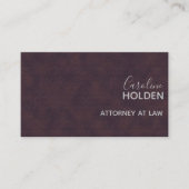 Moderne Paarse gladde lederen textuur Visitekaartje (Voorkant)