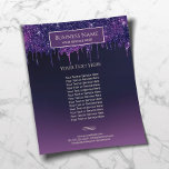 Moderne Paarse glitter drijft schoonheidssalon en  Flyer<br><div class="desc">Moderne Paarse Glitter drijft schonere zalm en spa brochures.</div>