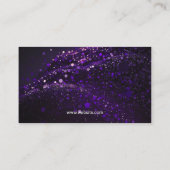 Moderne Paarse Glitter Foto Verzekeringsagent Visitekaartje (Achterkant)