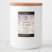 Moderne Paarse Glitter Logo Packaging Label Voedselcontainer Etiket (Voorkant)