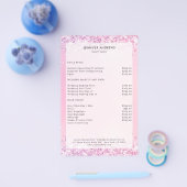 Moderne Paarse Glitter Paarse Salon Prijslijst Flyer (Enkel)