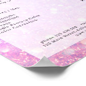 Moderne, paarse glitter salon prijslijst Poster (Hoek)