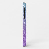 Moderne Paarse Glitter Schitterende Vrouwelijke Om Case-Mate iPhone Case (Achterkant/links)