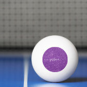 Moderne paarse glitter scriptnaam pingpongbal (Net)