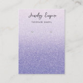 Moderne Paarse Glitter Sparkles Earning Holder Visitekaartje (Voorkant)