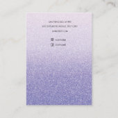 Moderne Paarse Glitter Sparkles Earning Holder Visitekaartje (Achterkant)