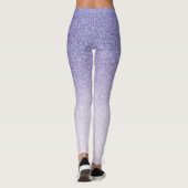 Moderne Paarse Glitter Sparkles Gift Leggings (Achterkant)