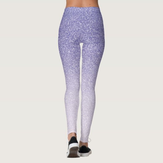 Moderne Paarse Glitter Sparkles Gift Leggings (Achterkant)