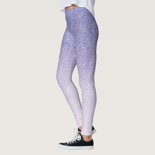 Moderne Paarse Glitter Sparkles Gift Leggings (Links)