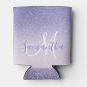 Moderne Paarse Glitter Sparkles Personated Name Blikjeskoeler (Voorkant)