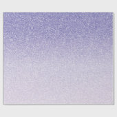 Moderne Paarse Glitter Sparkles Personated Name Cadeaupapier (Vlak)