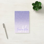 Moderne Paarse Glitter Sparkles Personated Name Post-it® Notes (Kantoor)