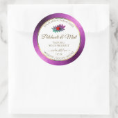 Moderne Paarse Glitter White Product Labels Ladybu (Tas)