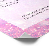 Moderne, paarse glittersalon prijstlijst Poster (Hoek)