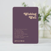 Moderne, Paarse, goed afgeronde randen voor retro Informatiekaartje (Staand voorkant)