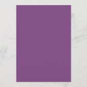 Moderne Paarse Golvende Lijst Huwelijk Menu (Achterkant)
