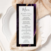 Moderne Paarse goudbruidbruding Menu