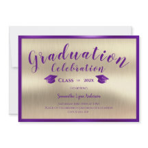 Moderne Paarse gouden Afstuderen klasse van 2024
