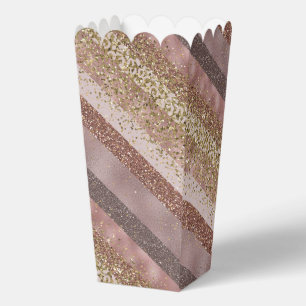 Moderne paarse gouden glinsterstrepen chic elegant bedankdoosjes