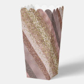 Moderne Paarse Gouden Glitter Strepen Chique Elega Bedankdoosjes (Achterkant)