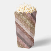 Moderne Paarse Gouden Glitter Strepen Chique Elega Bedankdoosjes (Popped)