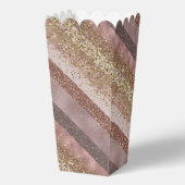 Moderne Paarse Gouden Glitter Strepen Chique Elega Bedankdoosjes (Voorkant)