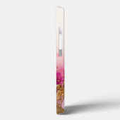 Moderne paarse gouden marmeren monogram gepersonal Case-Mate iPhone case (Achterkant / Links)