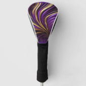Moderne Paarse gouden werveling Golfheadcover (Voorkant)