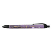 Moderne Paarse goudgestate Geode pen (Bovenkant)