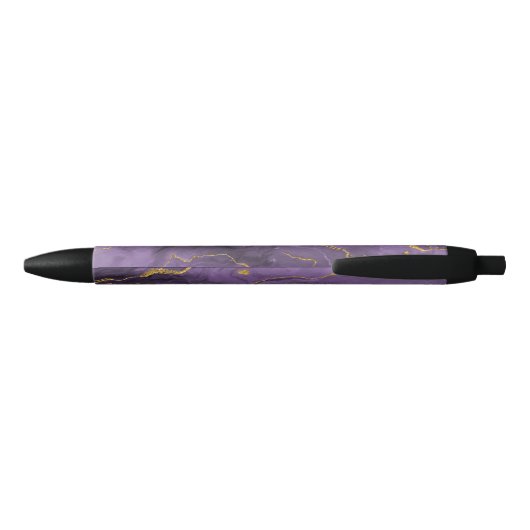 Moderne Paarse goudgestate Geode pen (Achterkant)