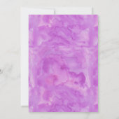 Moderne Paarse goudRozen Quinceanera-uitvindingen Kaart (Achterkant)