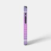 Moderne Paarse Gradiënt Keffiyeh Patroon iPhone Hoesje (Linkerkant)