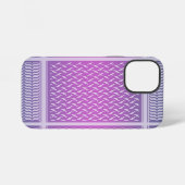 Moderne Paarse Gradiënt Keffiyeh Patroon iPhone Hoesje (Achterkant horizontaal)
