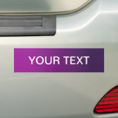 Moderne Paarse gradiënt Ombre & bewerkbare witte t Bumpersticker (Op auto)