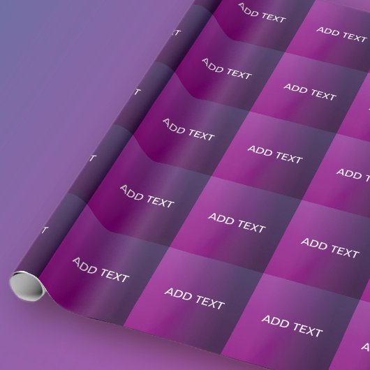 Moderne Paarse gradiënt Ombre & bewerkbare witte t Cadeaupapier