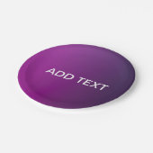Moderne Paarse gradiënt Ombre & bewerkbare witte t Papieren Bordje (Gekanteld)