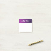Moderne Paarse gradiënt Ombre & bewerkbare witte t Post-it® Notes (Op bureau)