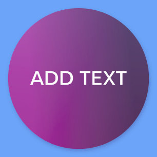 Moderne Paarse gradiënt Ombre & bewerkbare witte t Ronde Sticker