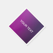 Moderne Paarse gradiënt Ombre & bewerkbare witte t Servet (Hoek)