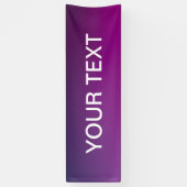 Moderne Paarse gradiënt Ombre & bewerkbare witte t Spandoek (Verticaal)