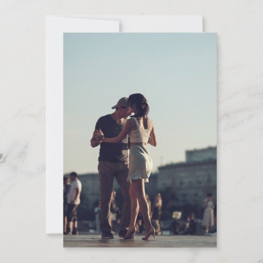 Moderne Paarse grappige foto Save The Date (Achterkant)