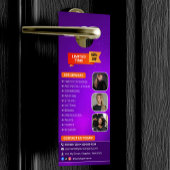 Moderne Paarse Haarstylist Beauty Salon Kapper Deurhanger