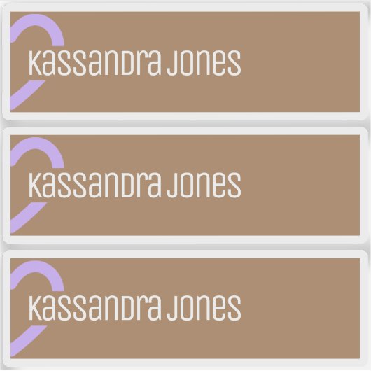 Moderne Paarse hartvorm  bruin halfhart Sticker (Voorkant)