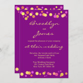 Moderne Paarse Herfst Trouw Uitnodigingen (Voorkant / Achterkant)