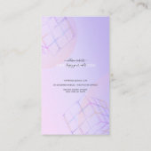 Moderne Paarse holografische Logo Visitekaartje (Achterkant)