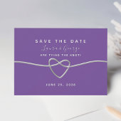 Moderne Paarse Huwelijksaankondiging Bewaren van d Save The Date